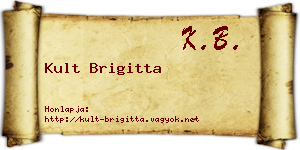 Kult Brigitta névjegykártya